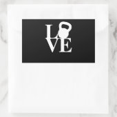 Sticker Rectangulaire I Love Kettlebells (Sac)