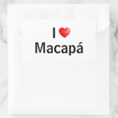 Sticker Rectangulaire I love Macapá (Sac)