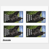 Sticker Rectangulaire I Love My Black German Shepherd (Feuille)