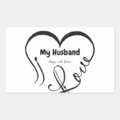 Sticker Rectangulaire I Love My Husband • Always and forever (Devant)