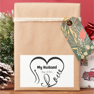 Sticker Rectangulaire I Love My Husband • Always and forever