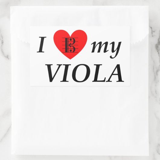 Sticker Rectangulaire I Love My Viola (Sac)