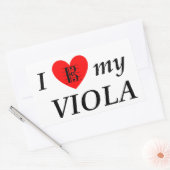 Sticker Rectangulaire I Love My Viola (Enveloppe)