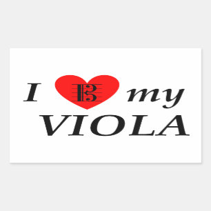 Sticker Rectangulaire I Love My Viola