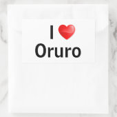 Sticker Rectangulaire I love oruro (Sac)
