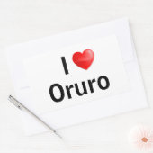 Sticker Rectangulaire I love oruro (Enveloppe)