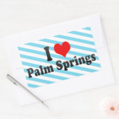 Sticker Rectangulaire I Love Palm Springs, États-Unis (Enveloppe)