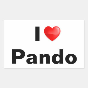 Sticker Rectangulaire I love Pando