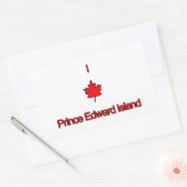 Sticker Rectangulaire I Love PEI Île-du-Prince-Édouard (Enveloppe)