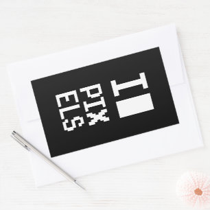 Sticker Rectangulaire I Love Pixels, design geek, art des pixels