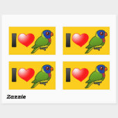 Sticker Rectangulaire I Love Rainbow Lorikeets (Feuille)