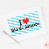 Sticker Rectangulaire I Love Rio de Janeiro, Brésil (Enveloppe)