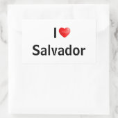 Sticker Rectangulaire I love Salvador (Sac)