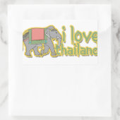 Sticker Rectangulaire I Love Thailand (Sac)