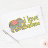 Sticker Rectangulaire I Love Thailand (Enveloppe)