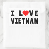 Sticker Rectangulaire I Love Vietnam (Sac)
