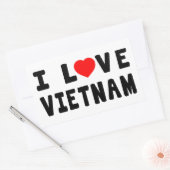 Sticker Rectangulaire I Love Vietnam (Enveloppe)