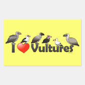 Sticker Rectangulaire I Love Vultures (Afrique) (Devant)