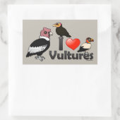Sticker Rectangulaire I Love Vultures (Amérique du Sud) (Sac)