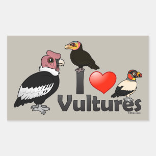 Sticker Rectangulaire I Love Vultures (Amérique du Sud)