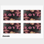 Sticker Rectangulaire I Love You Cosmic Constellation Motif Art Design (Feuille)