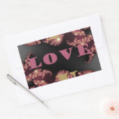 Sticker Rectangulaire I Love You Cosmic Constellation Motif Art Design (Enveloppe)