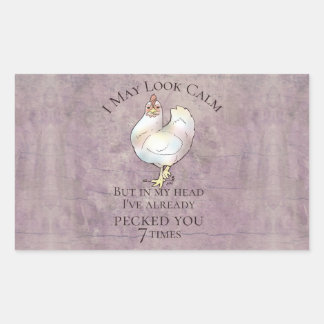 Sticker Rectangulaire "I May Look Calm"