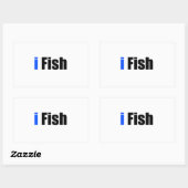 Sticker Rectangulaire i Poisson (Feuille)