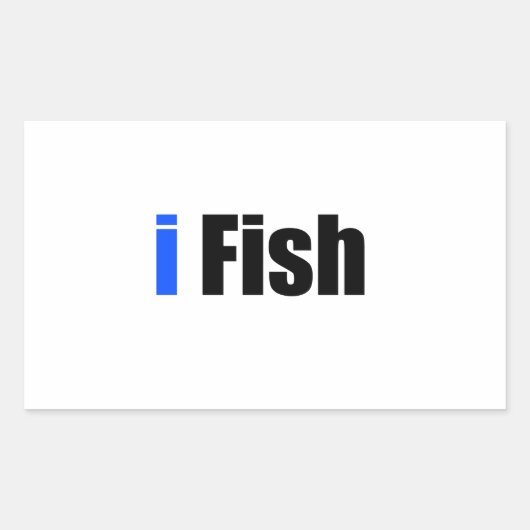Sticker Rectangulaire i Poisson (Devant)