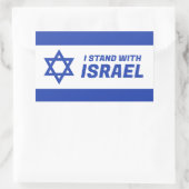 Sticker Rectangulaire I Stand with Israel (Sac)