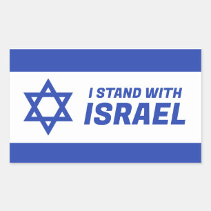 Sticker Rectangulaire I Stand with Israel