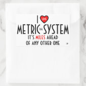 Sticker Rectangulaire I - symbole du coeur - le système métrique (plus p (Sac)
