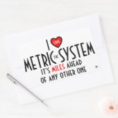 Sticker Rectangulaire I - symbole du coeur - le système métrique (plus p (Enveloppe)