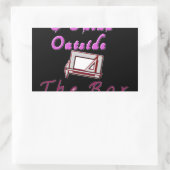 Sticker Rectangulaire I Think Out of the Box : Design créatif (Sac)