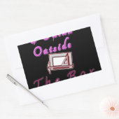Sticker Rectangulaire I Think Out of the Box : Design créatif (Enveloppe)