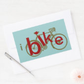 Sticker Rectangulaire ibike ~ vélo d'amour (Enveloppe)