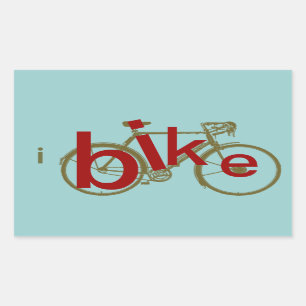 Sticker Rectangulaire ibike ~ vélo d'amour
