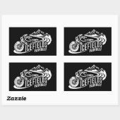 Sticker Rectangulaire Icefields Parcours Alberta Canada Motorcycle (Feuille)