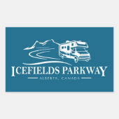 Sticker Rectangulaire Icefields Parkway Alberta Véhicule récréatif (Devant)