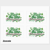 Sticker Rectangulaire Ici Pour Les Shenanigans Saint Patrick's Day (Feuille)