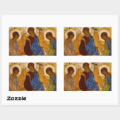 Sticker Rectangulaire Icône byzantine de la Sainte Trinité Rublev (Feuille)
