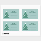 Sticker Rectangulaire Icône d'arbre simple moderne Joyeux Noël  (Feuille)