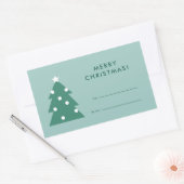 Sticker Rectangulaire Icône d'arbre simple moderne Joyeux Noël  (Enveloppe)
