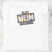 Sticker Rectangulaire Icône de la machine à sous inclinée (Sac)