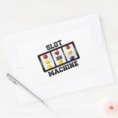 Sticker Rectangulaire Icône de la machine à sous inclinée (Enveloppe)