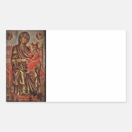 Sticker Rectangulaire Icône Madonna et Enfant (Devant)