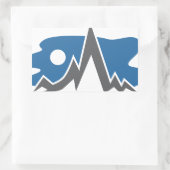 Sticker Rectangulaire Icône Montagne (Sac)