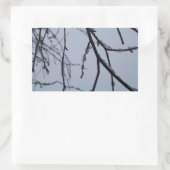 Sticker Rectangulaire Icy Branches Winter Nature Photographie (Sac)