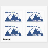 Sticker Rectangulaire I'd Rather Be In Bridger Bowl Mountain (Feuille)