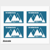 Sticker Rectangulaire I'd Rather Be In La Plagne France Mountain (Feuille)
